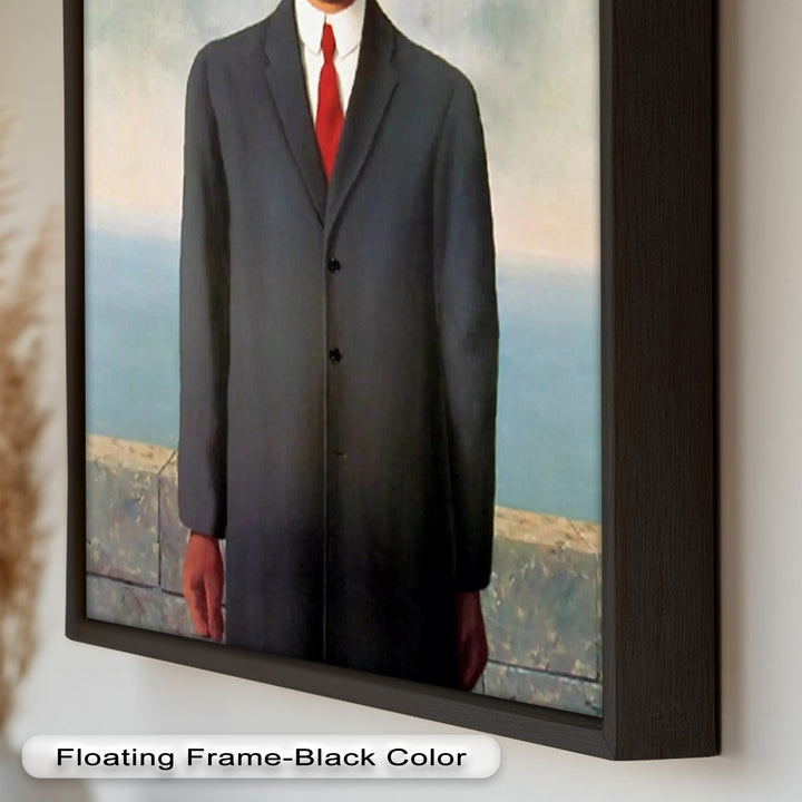 The Hidden Face – Surrealist Gentleman with Green Apple Oil Painting