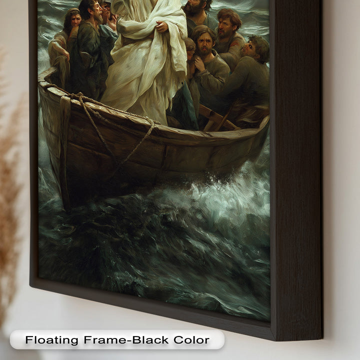 Jesus Calming the Storm Wall Art – Religious Oil Painting