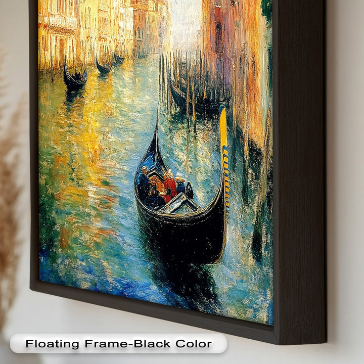 Venice Gondola Scene - Impressionist Oil Painting
