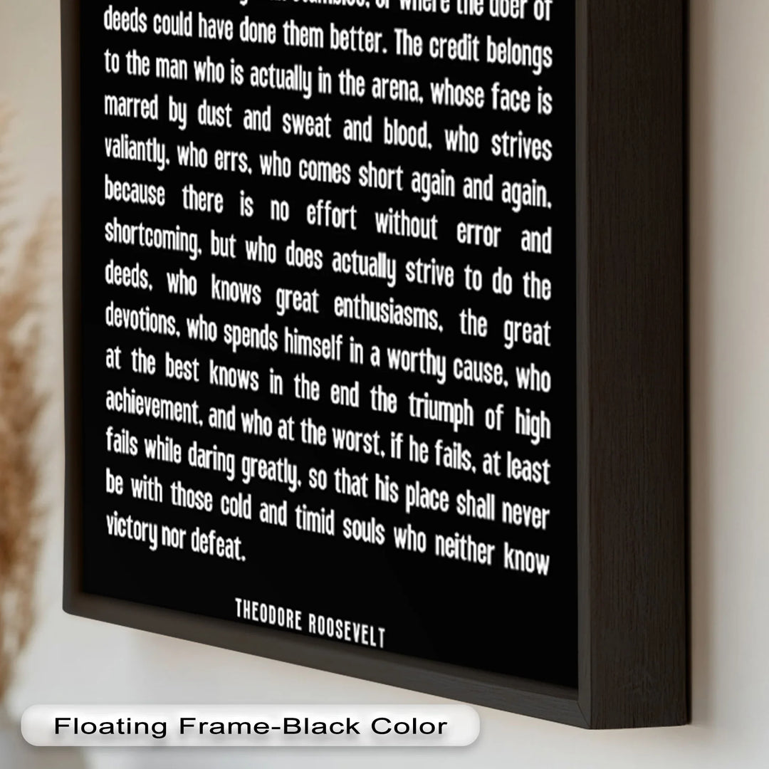 The Man in the Arena – Typography Oil Painting - MyPhotoStation