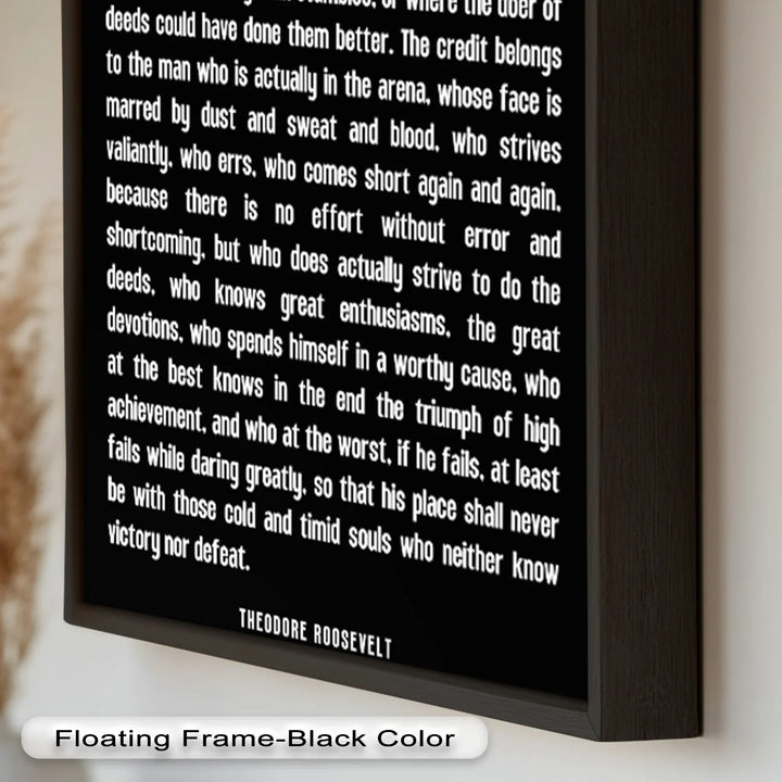 The Man in the Arena – Typography Oil Painting - MyPhotoStation
