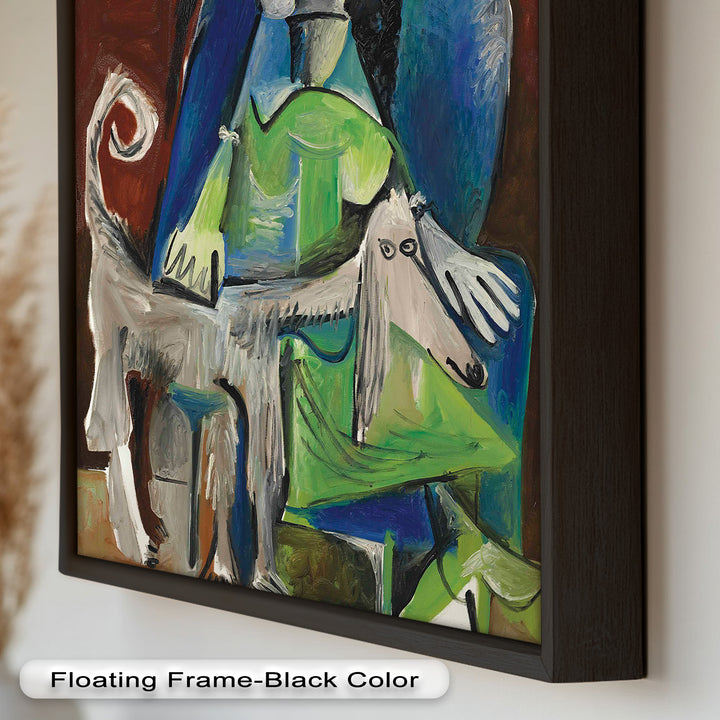 Woman with Afghan Hound – Picasso Oil Painting