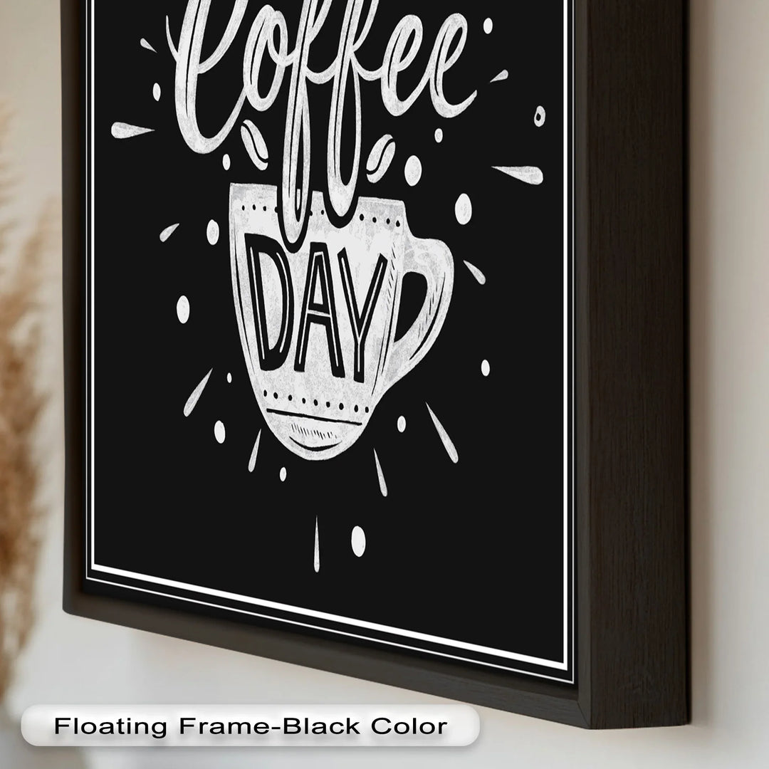 Happy Coffee Day – Fun Typography Oil Painting - MyPhotoStation