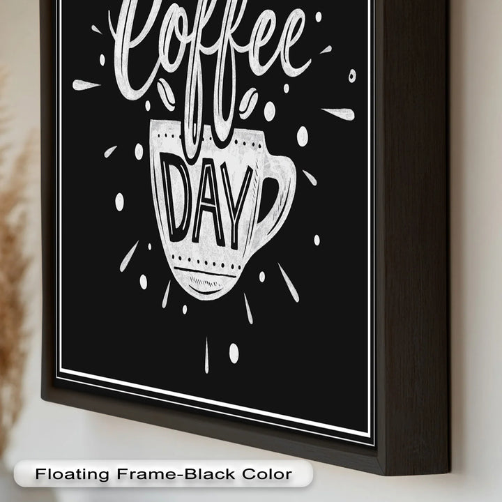 Happy Coffee Day – Fun Typography Oil Painting - MyPhotoStation