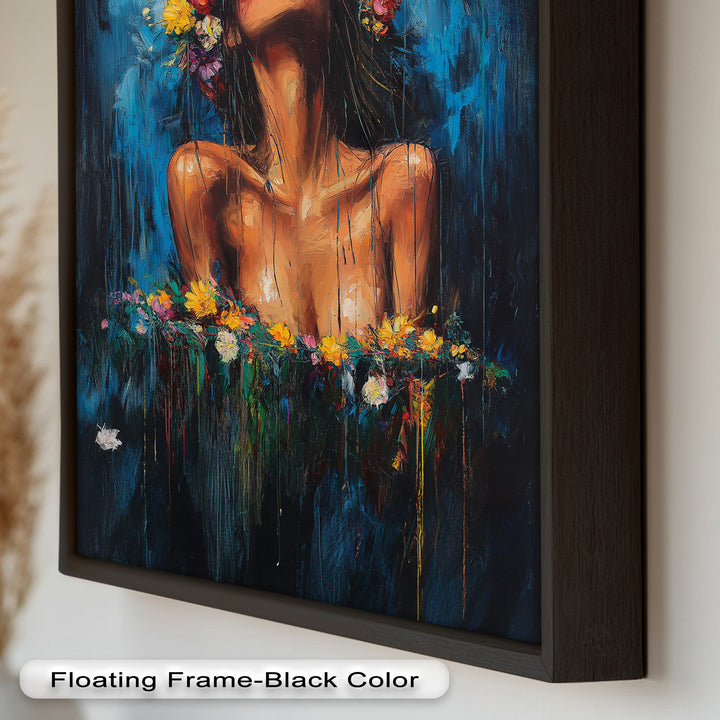 Floral Reverie – Ethereal Woman with Flower Crown Oil Painting