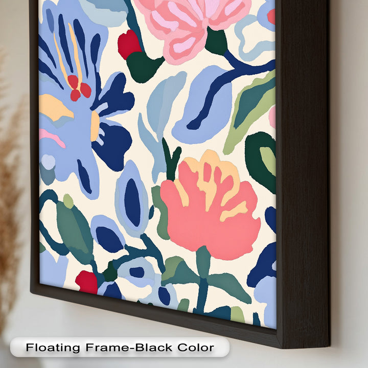 Bold Garden Whimsy – Lebendiges Boho-Blumen-Ölgemälde