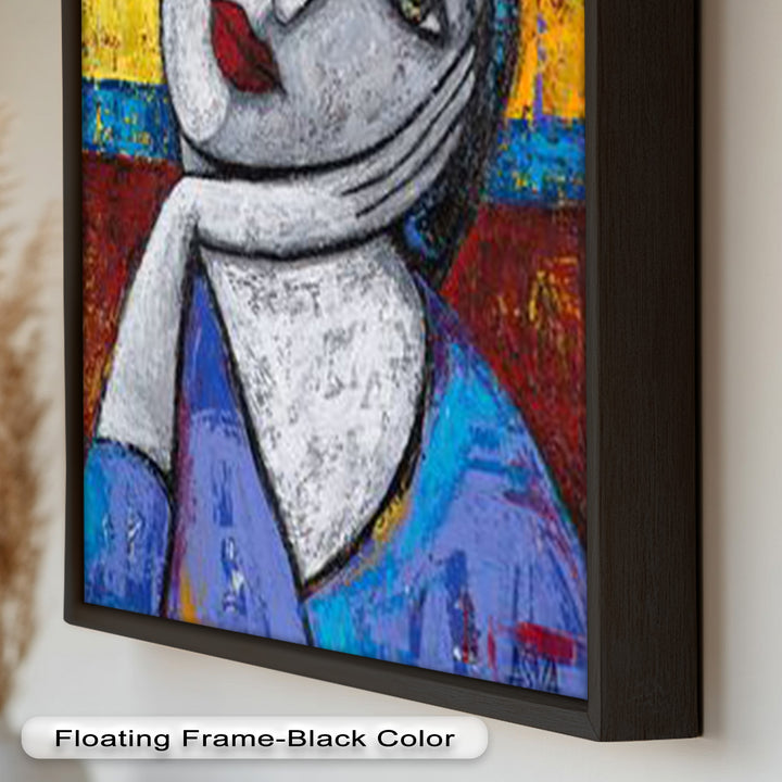 Quiet Reflection – Textured Modern Portrait Picasso Oil Painting