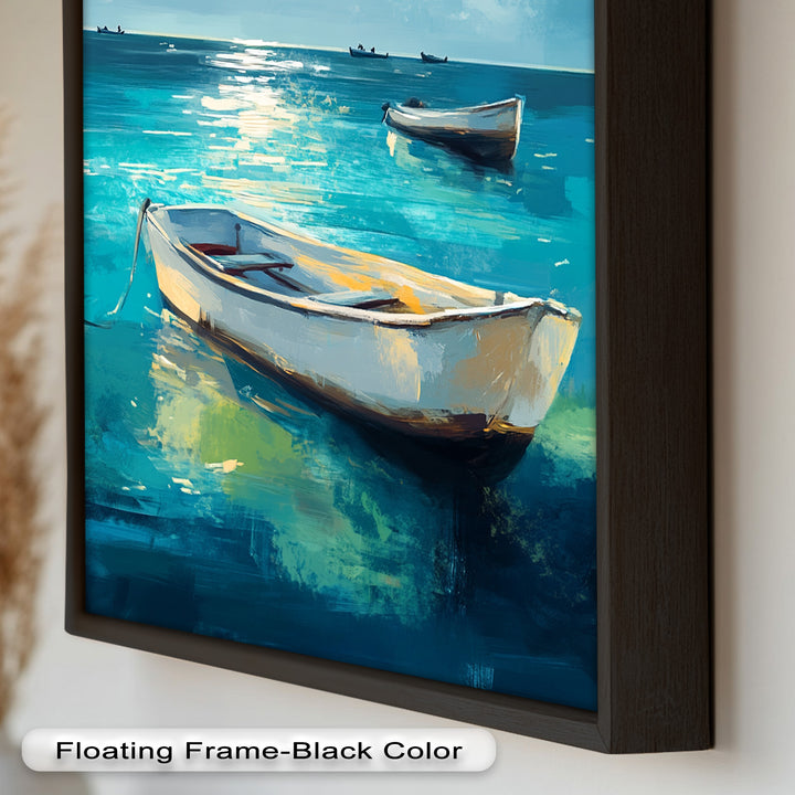 Still Waters at Sea – Boat Oil Painting