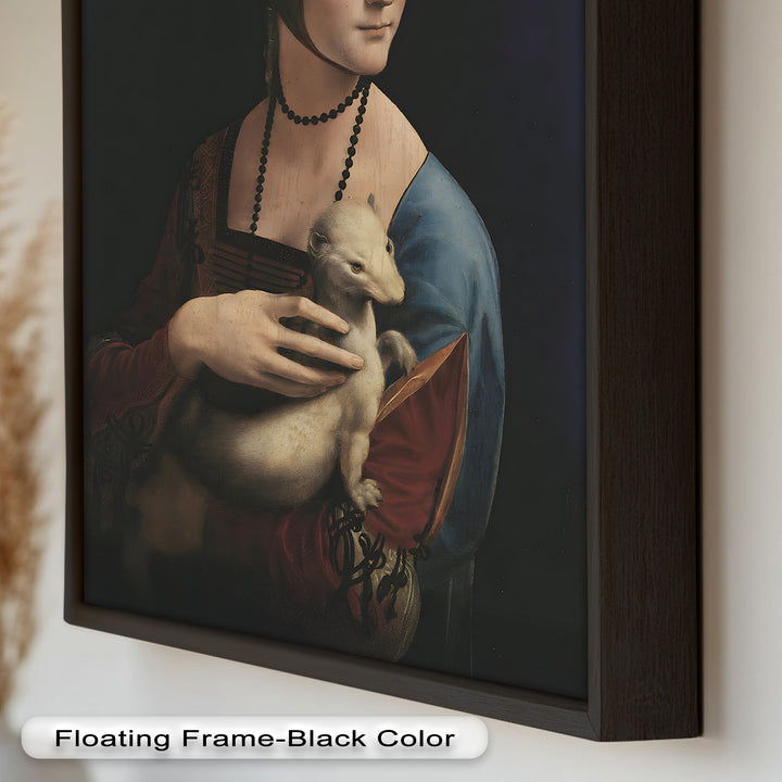 Dame mit Hermelin – Renaissance Portrait Historisches Ölgemälde