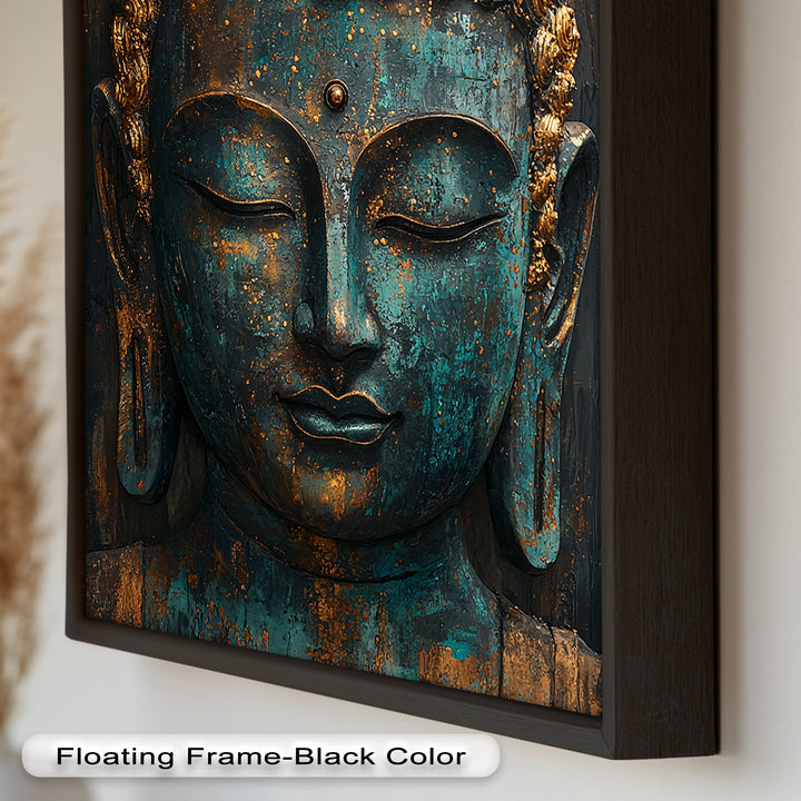 Buddha Portrait Wall Art – Religious Oil Painting