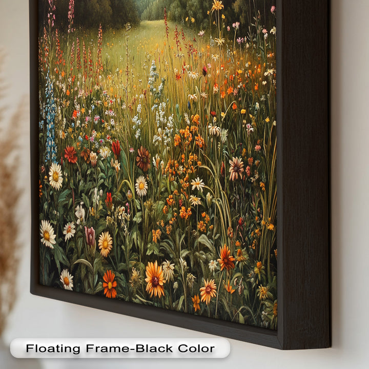 Whispers of Meadow Bloom – Colorful Wildflower Field Oil Painting