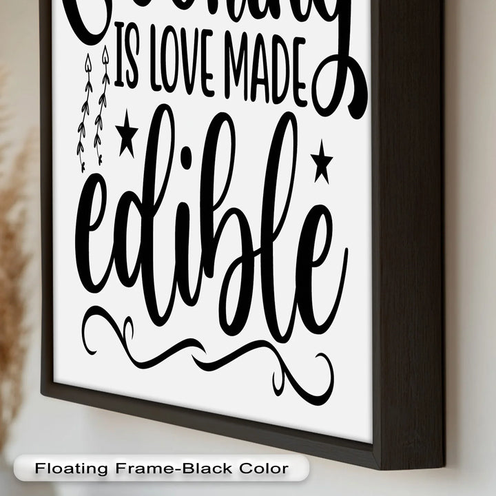 Cooking Is Love Made Edible – Framed Oil Painting - MyPhotoStation