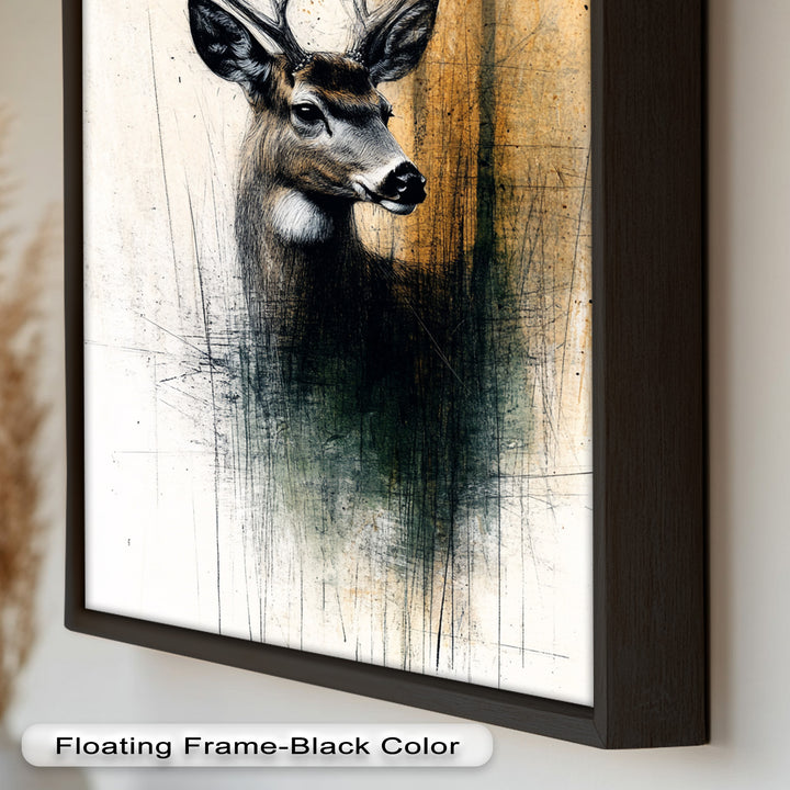 Majestic Deer Portrait - Animal Oil Painting