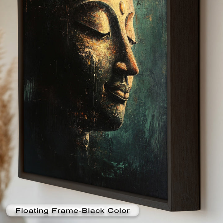 Buddha Face Wall Art – Religious Oil Painting