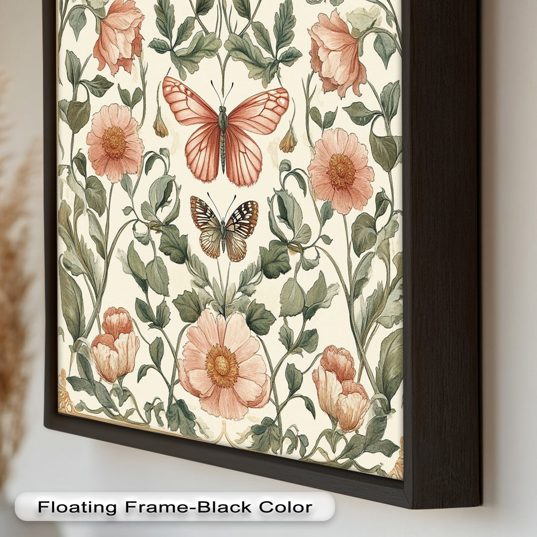 Whimsy in Bloom – Vintage Botanisches Ölgemälde