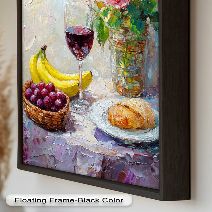 Rose & Fruit Kitchen Decor - Still Life Oil Painting