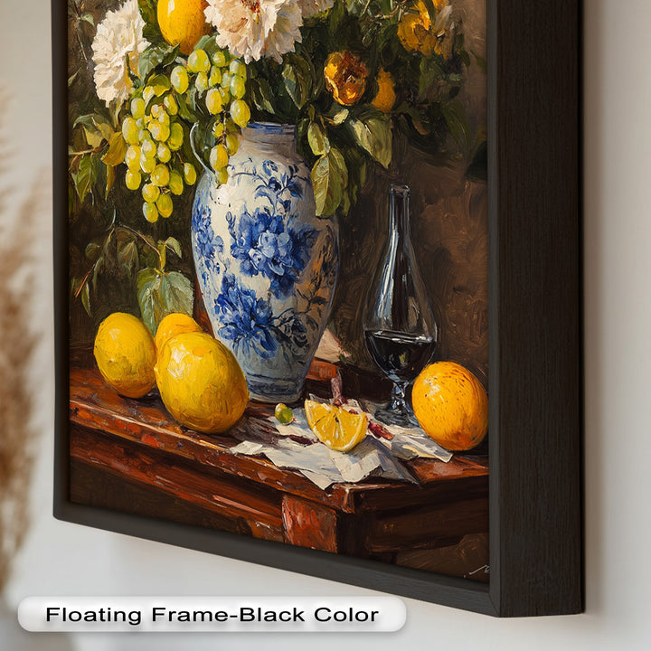 Fruit and Floral Still Life Wall Art – Floral Oil Painting