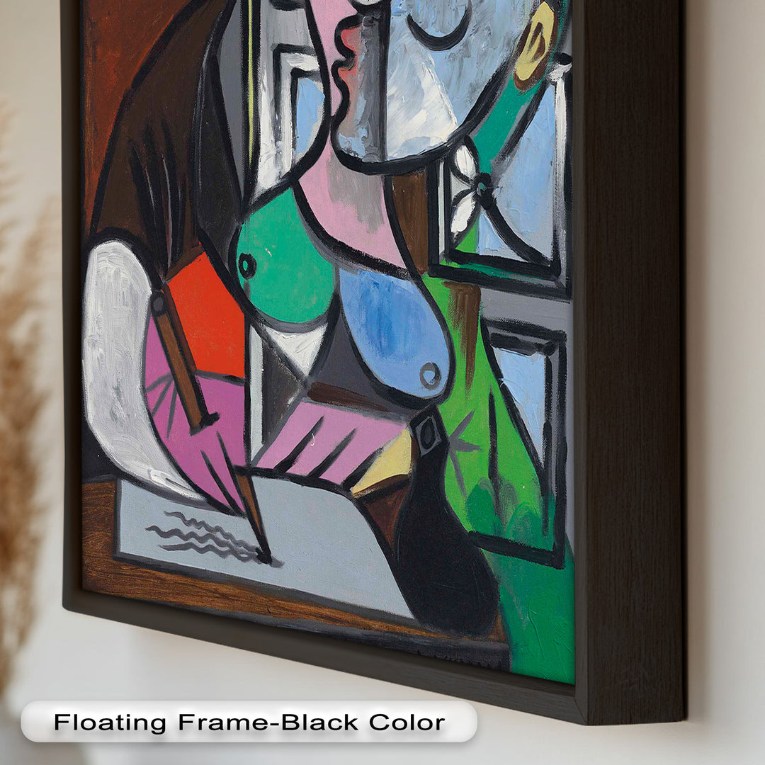 Dreaming Scribe – Woman Writing by the Window Picasso Oil Painting