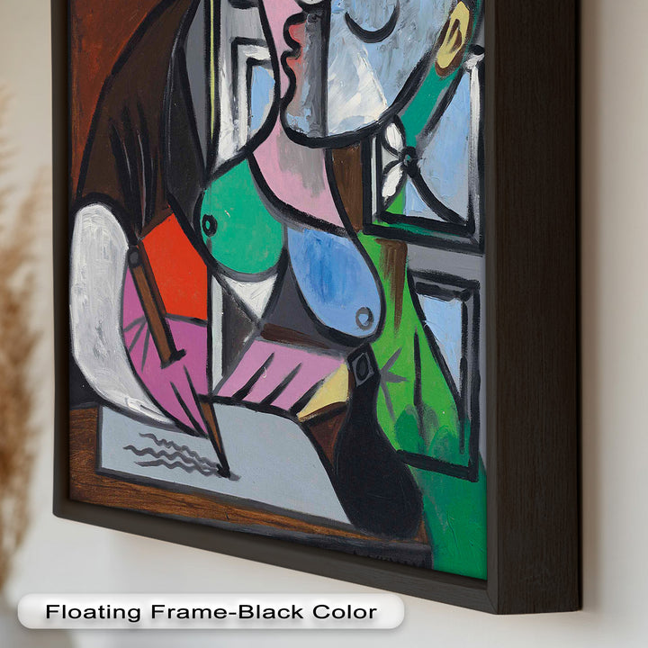 Dreaming Scribe – Woman Writing by the Window Picasso Oil Painting