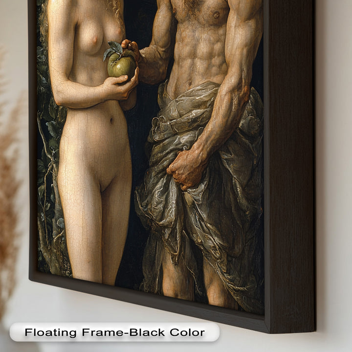 First Temptation – Adam and Eve Renaissance Oil Painting