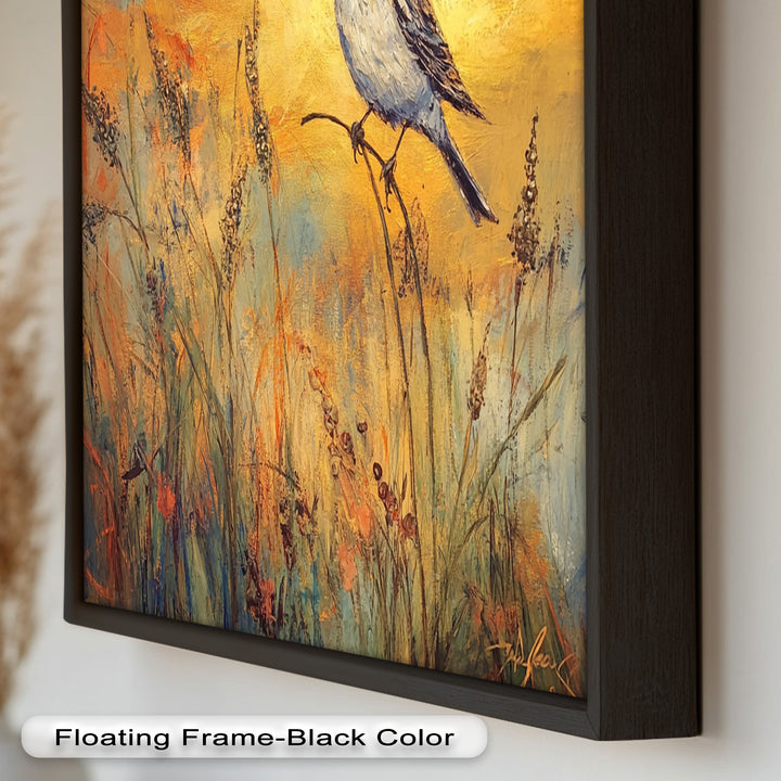 Twilight Songbird – Expressive Bird Oil Painting
