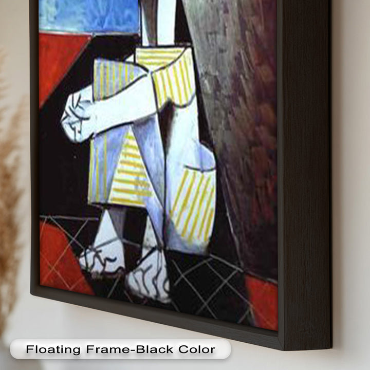 Seated Boy with Striped Garment – Picasso Oil Painting