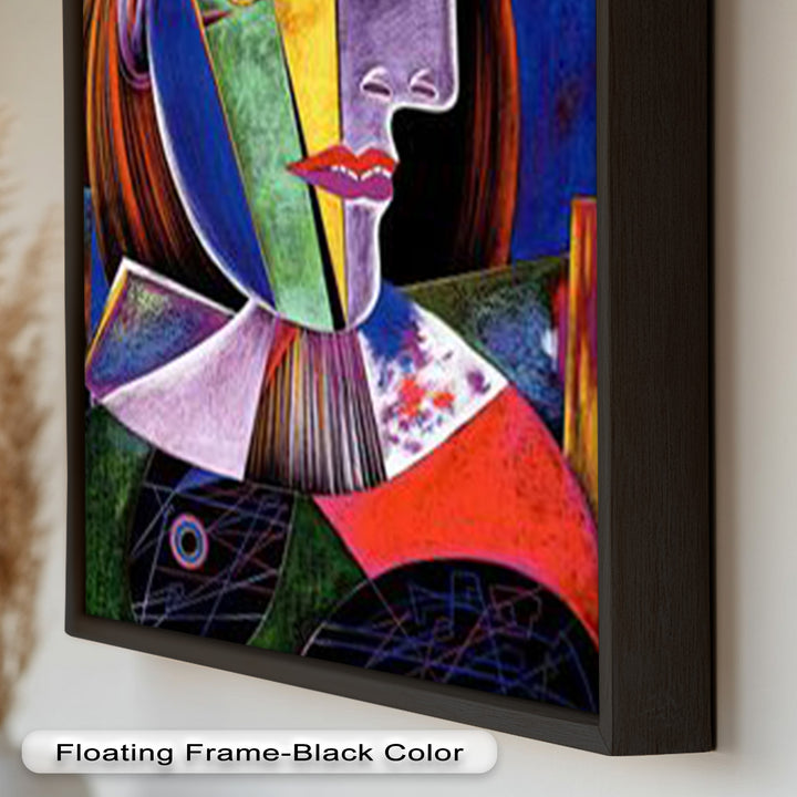 Vibrant Woman with a Flower Hat – Picasso Oil Painting