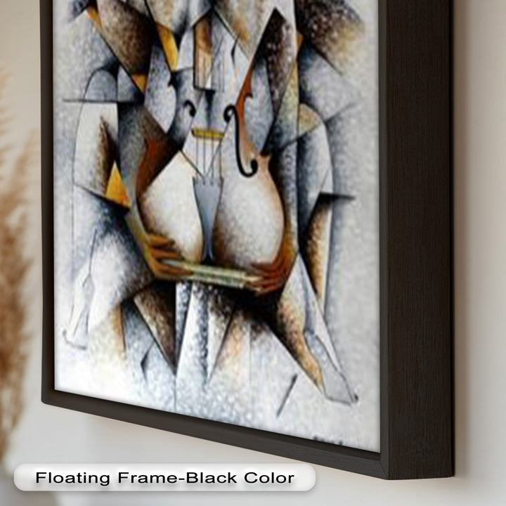 Cubist Harmony – Abstract Nude with Violin Motif Picasso Oil Painting