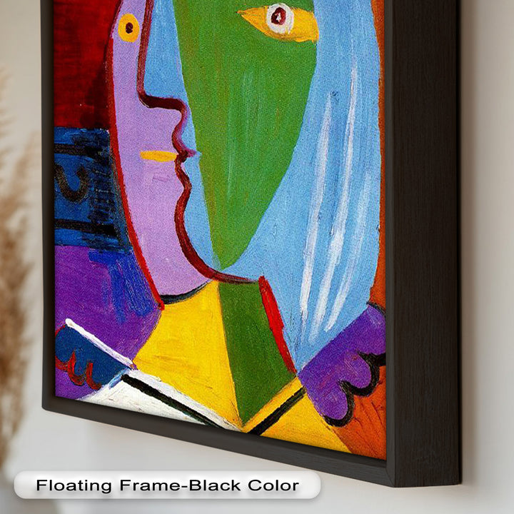 Vibrant Duality – Picasso-Inspired Abstract Oil Painting
