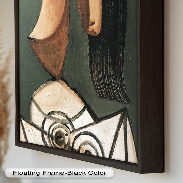 Serene Abstraction – Cubist Female Portrait Oil Painting