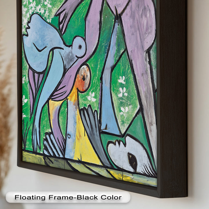 Reclining in Nature – Picasso-Inspired Abstract Nude Oil Painting