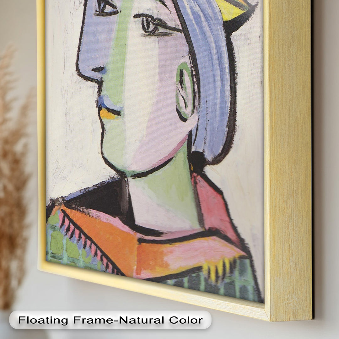 Tranquil Gaze – Picasso-Inspired Side Profile Oil Painting