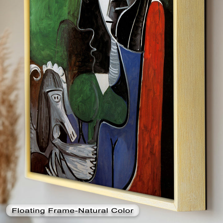 Lady with Poodle – Surreal Cubist Portrait Picasso Oil Painting