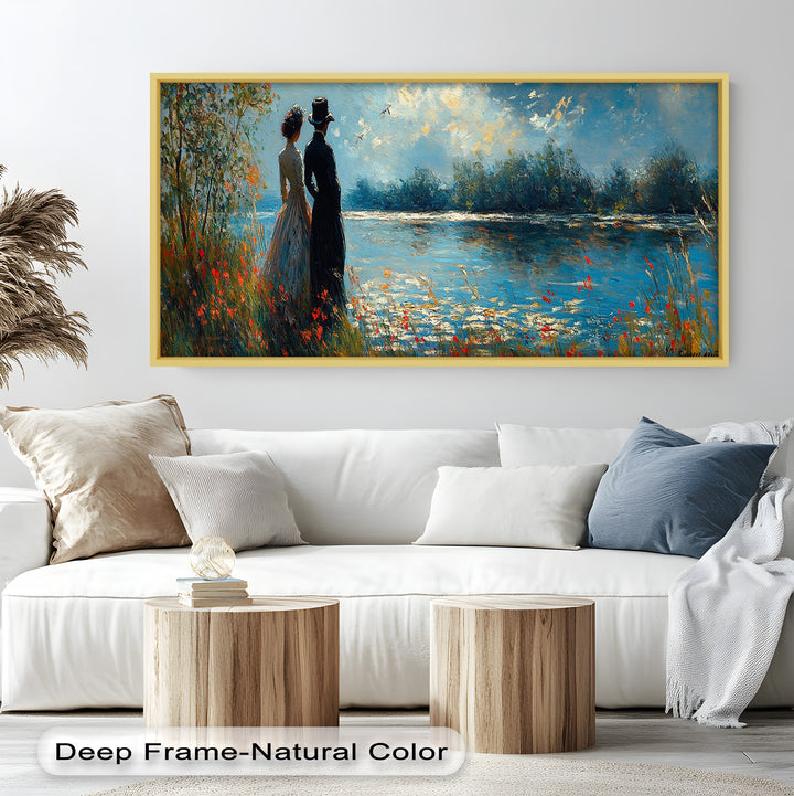 Romantic Riverside - Impressionist Oil Painting