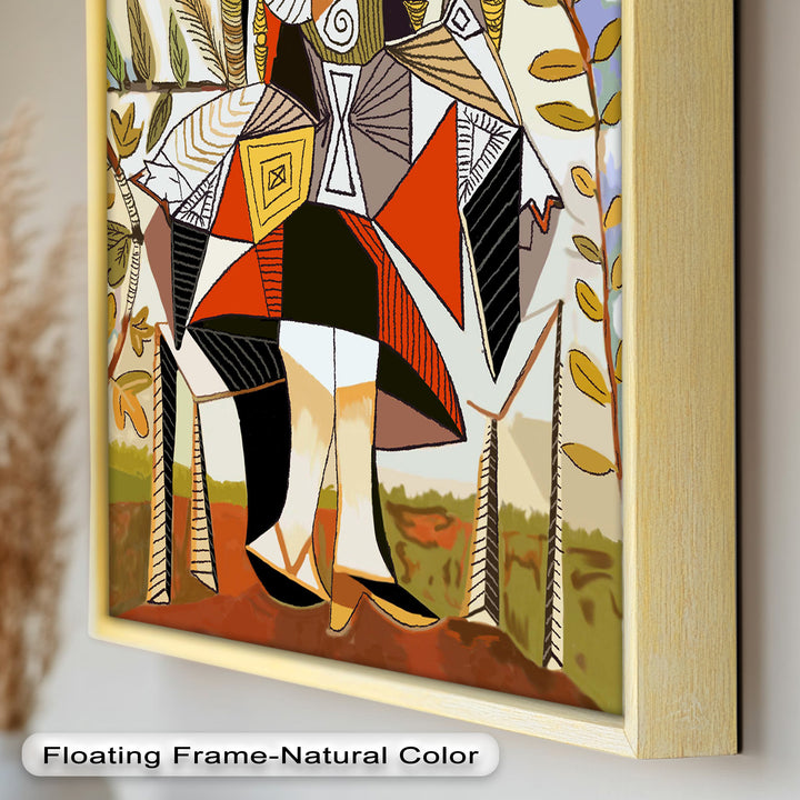 Queen Among Leaves – Picasso Style Cubist Oil Painting
