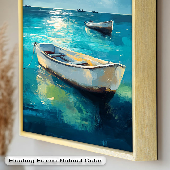 Still Waters at Sea – Boat Oil Painting