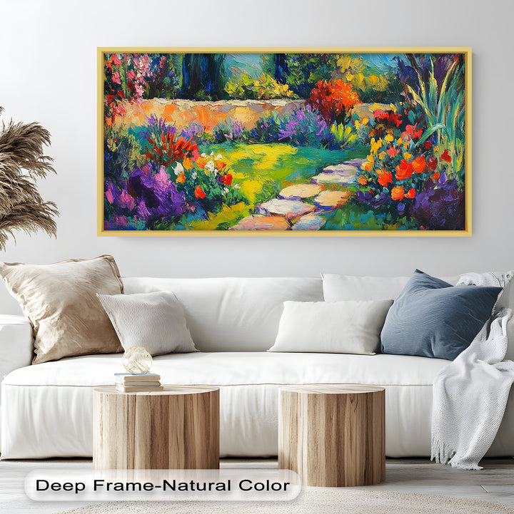 Sunlit Garden Path – Colorful Impressionist Oil Painting