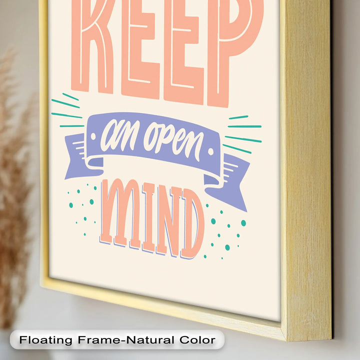Always Keep an Open Mind – Pastel Typography Oil Painting - MyPhotoStation