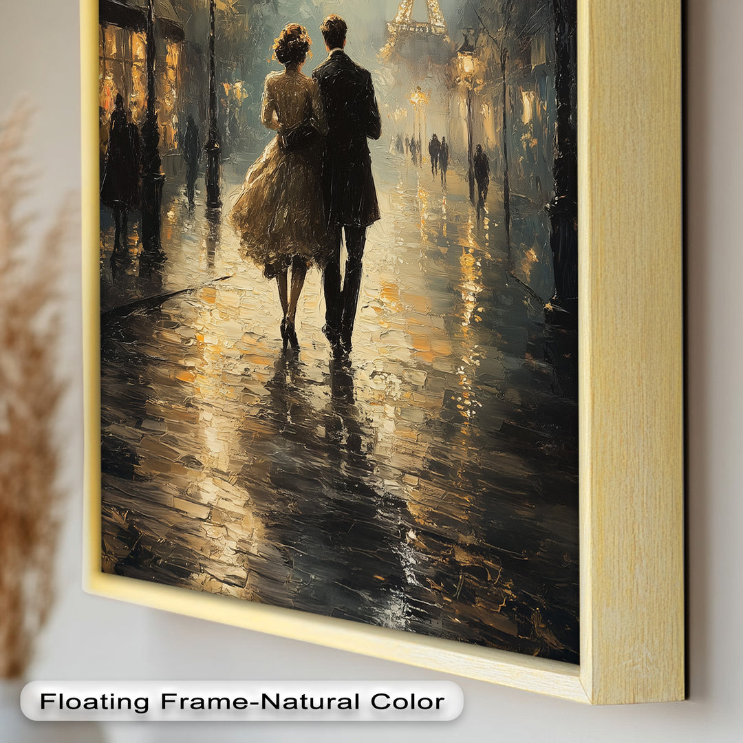 Romantic Couple in Evening Light - Love Oil Painting