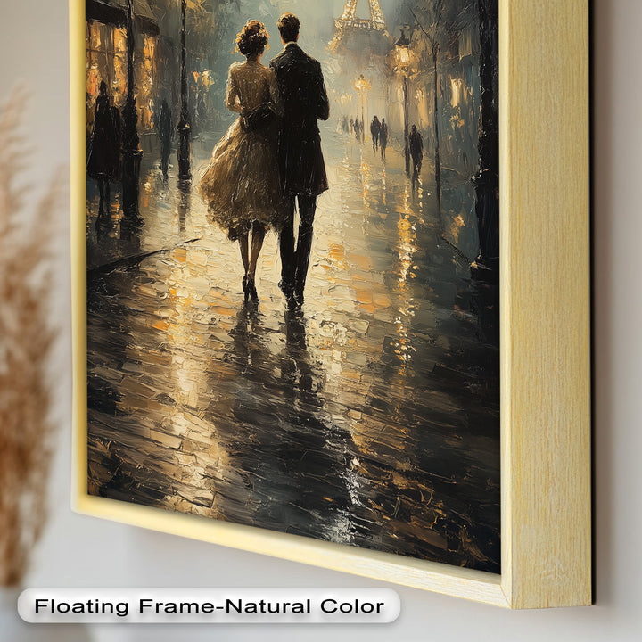 Romantic Couple in Evening Light - Love Oil Painting