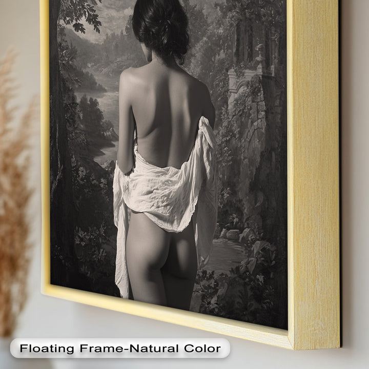 Silent Reverie – Classical Nude in Monochrome Oil Painting