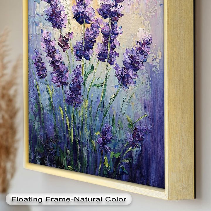 Impressionist Lavender Stalks - Flower Oil Painting
