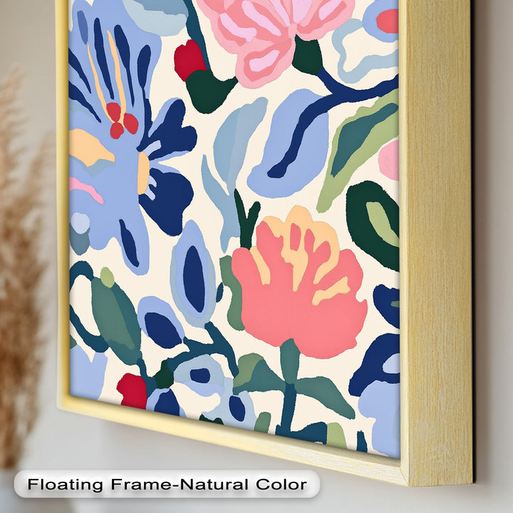 Bold Garden Whimsy – Lebendiges Boho-Blumen-Ölgemälde
