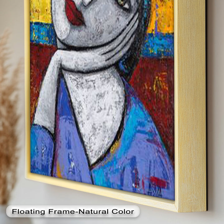 Quiet Reflection – Textured Modern Portrait Picasso Oil Painting