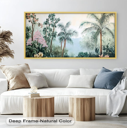 Jungle View – Tropical Floral Oil Painting - MyPhotoStation