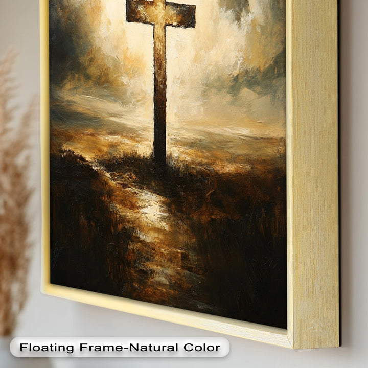 Licht der Erlösung – Christliches Kreuz Ölgemälde