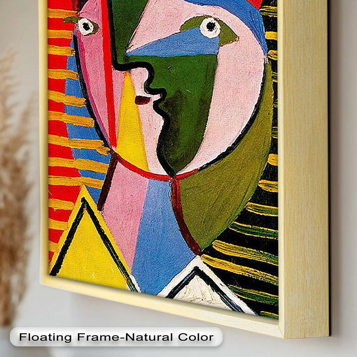 Split Gaze – Colorful Abstract Portrait Picasso Oil Painting - MyPhotoStation