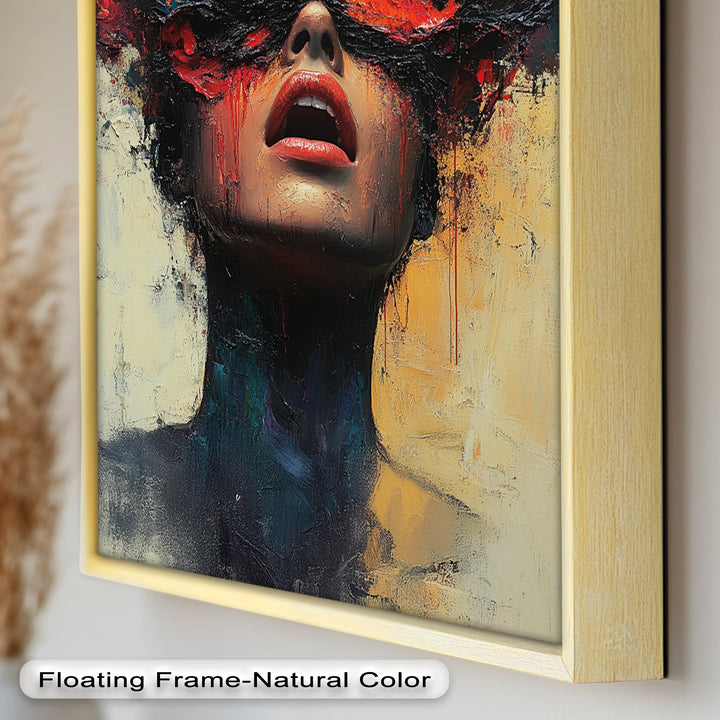 Inferno Within – Fiery Emotional Expression Abstract Oil Painting