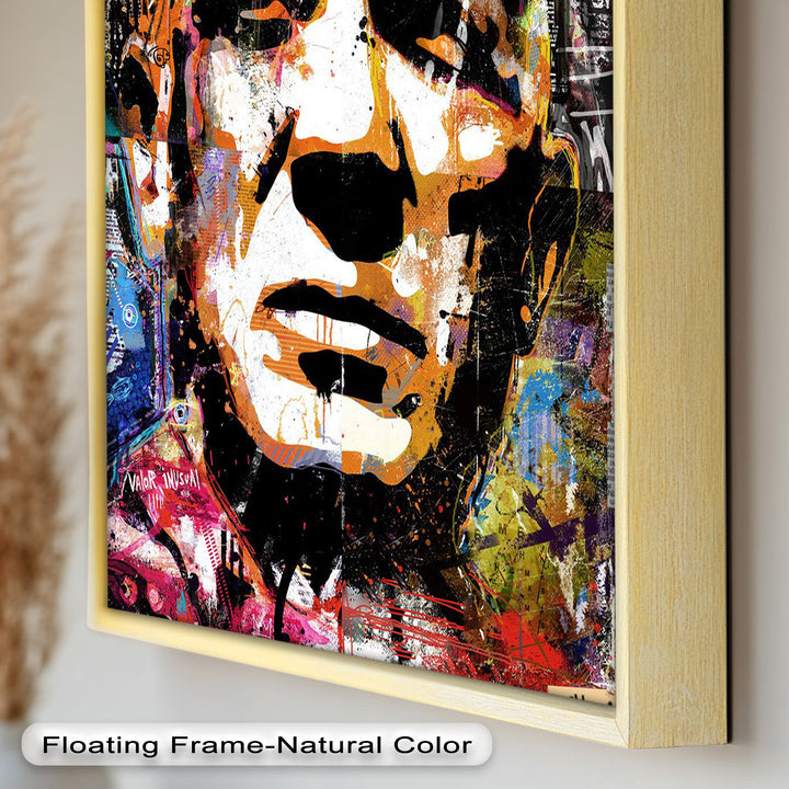 Abstract Urban Face Portrait Wall Art – Pop Art Oil Painting