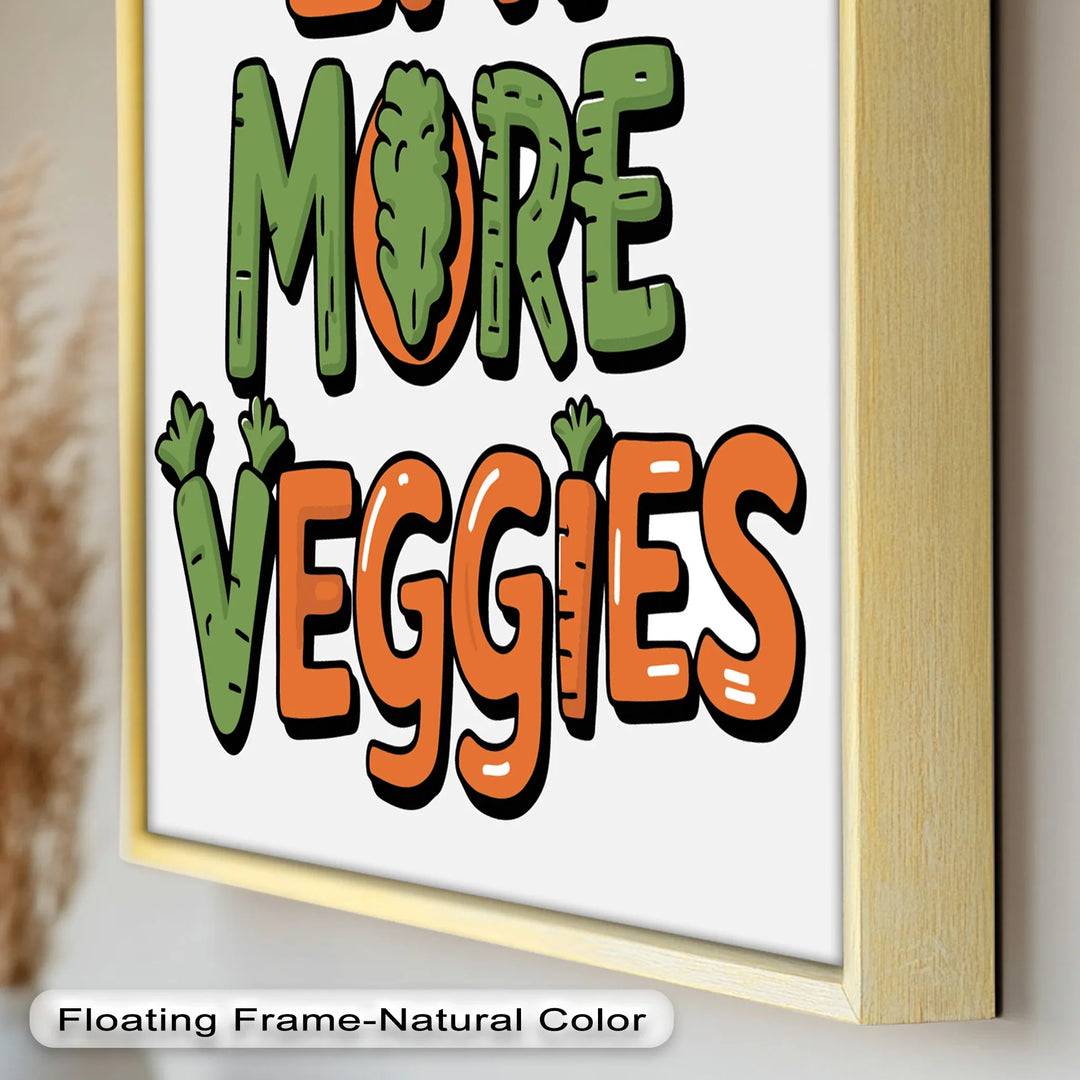 Eat More Veggies – Colorful Letters Oil Painting - MyPhotoStation